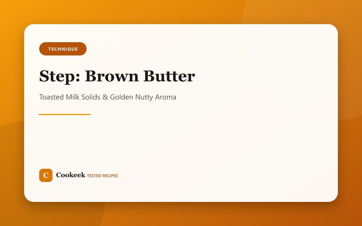 Browned Butter (Beurre Noisette)